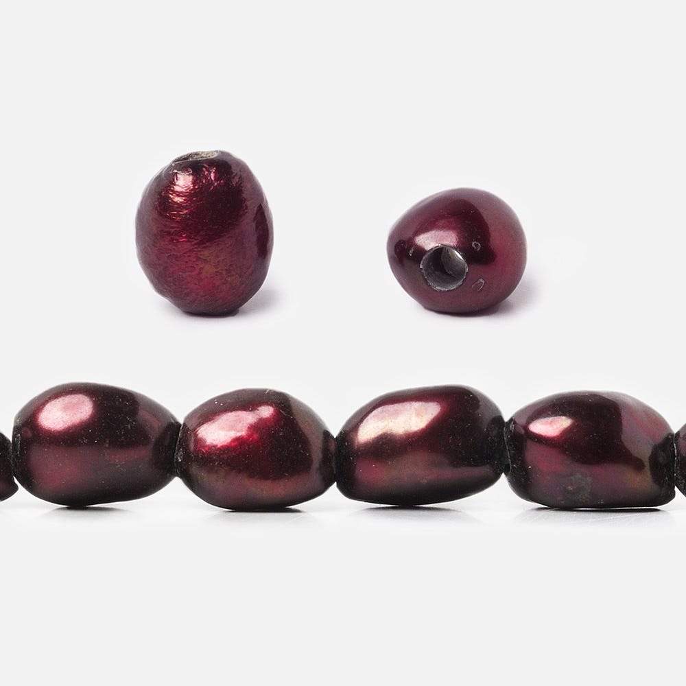 10-12mm Wine Baroque   2.5mm large hole Pearls 15 in. 32 pcs (ONLINE ORDER ONLY)