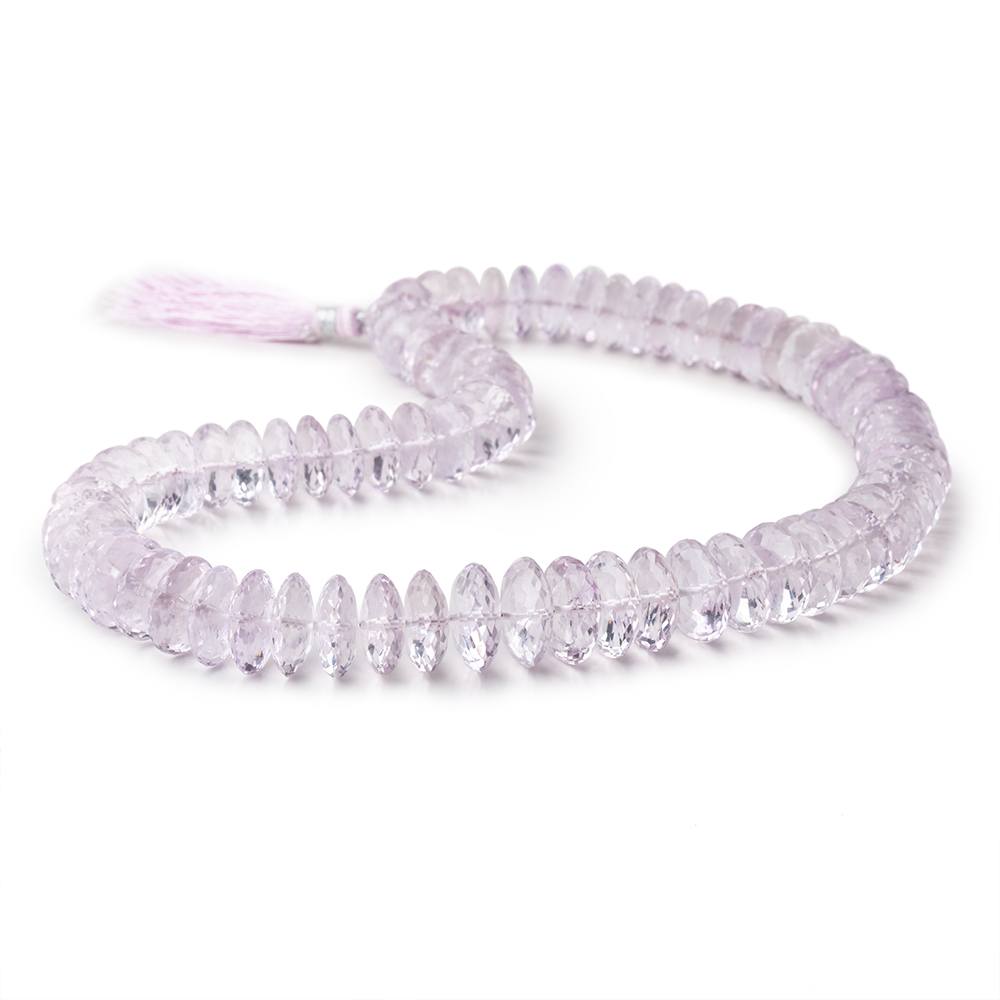 10-13mm Pink Amethyst German Faceted Rondelle Beads 14 inch 80 pieces AAA (ONLINE ORDER ONLY)