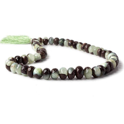 10-13mm Prehnite and Matrix Faceted Rondelle Beads 16 inch 53 pieces (ONLINE ORDER ONLY)