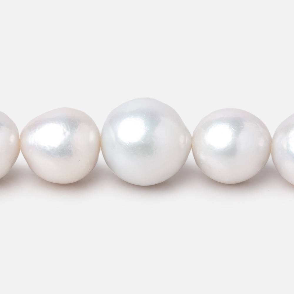 10-13mm White Off Round Freshwater Pearls 16 inch 36 Beads AA (ONLINE ORDER ONLY)