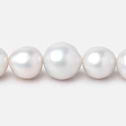 10-13mm White Off Round Freshwater Pearls 16 inch 36 Beads AA (ONLINE ORDER ONLY)