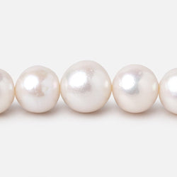 10-14mm White Off Round Freshwater Pearls 16 inch 38 Beads AA (ONLINE ORDER ONLY)