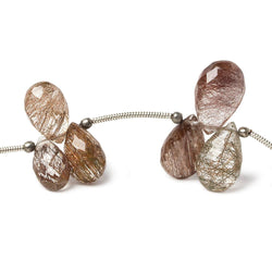 10-15mm Rutilated Topaz Pear Briolette 8 inch 21 pieces (ONLINE ORDER ONLY)