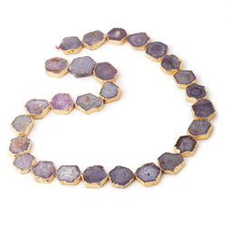 10-16mm Gold Leafed Corundum Slice Beads 14 inch 24 pieces (ONLINE ORDER ONLY)