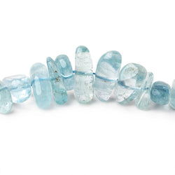 10-17mm Aquamarine Plain Nugget Beads 16 inch 90 pieces (ONLINE ORDER ONLY)