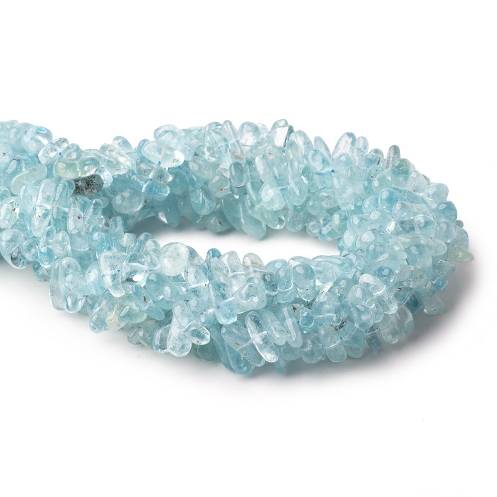 10-17mm Aquamarine Plain Nugget Beads 16 inch 90 pieces (ONLINE ORDER ONLY)