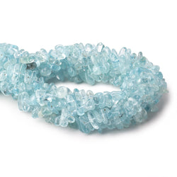 10-17mm Aquamarine Plain Nugget Beads 16 inch 90 pieces (ONLINE ORDER ONLY)