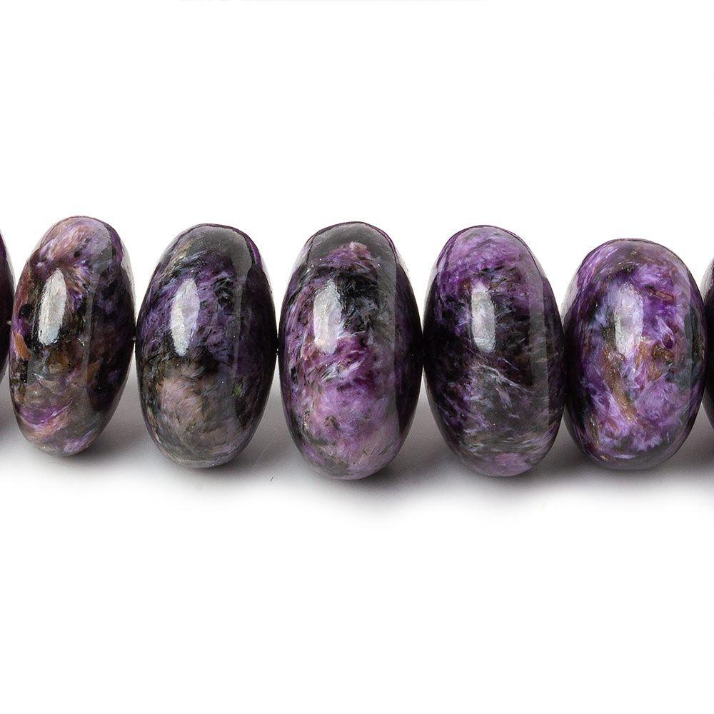 10-17mm Charoite Plain Rondelle Beads 18 inch 56 pieces (ONLINE ORDER ONLY)