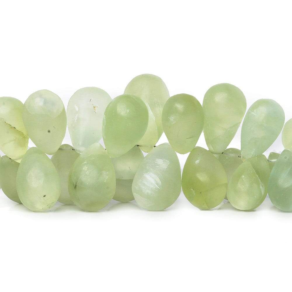 10-17mm Frosted Prehnite Plain Tear Drop 7.5 inch 50 pieces (ONLINE ORDER ONLY)