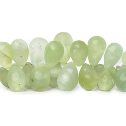 10-17mm Frosted Prehnite Plain Tear Drop 7.5 inch 50 pieces (ONLINE ORDER ONLY)