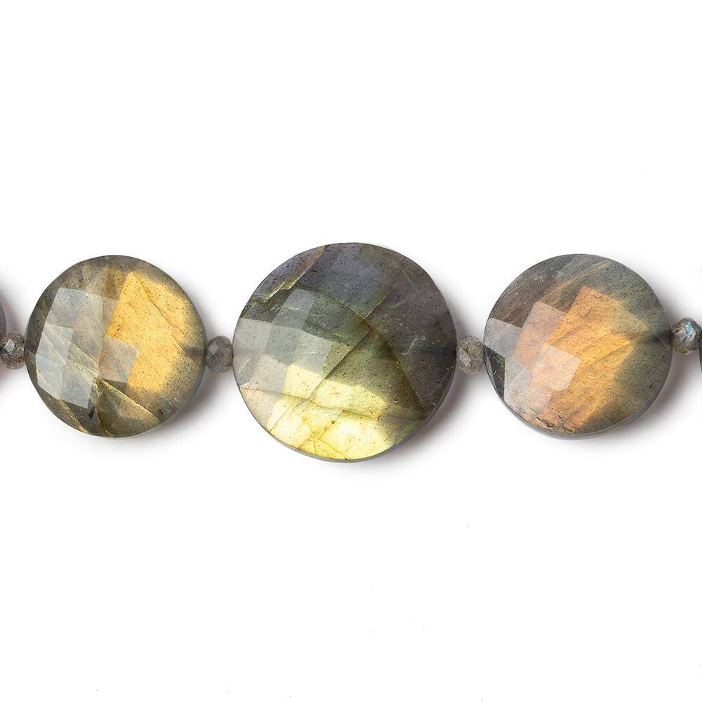 10-17mm Labradorite Faceted Coin Beads 16 inch 25 pieces AA (ONLINE ORDER ONLY)
