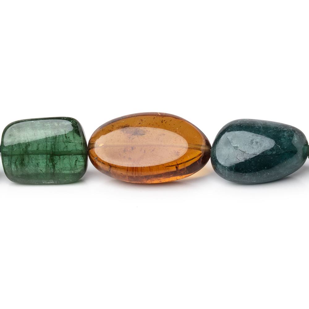 10-22mm Multi Color Tourmaline Plain Nugget Beads 20 inch 35 pieces AAA (ONLINE ORDER ONLY)