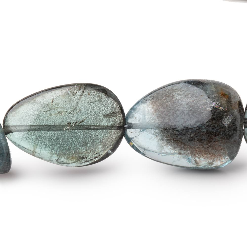 10-25mm Copper Moss Aquamarine Plain Nugget 23 inch 38 Beads AAA (ONLINE ORDER ONLY)
