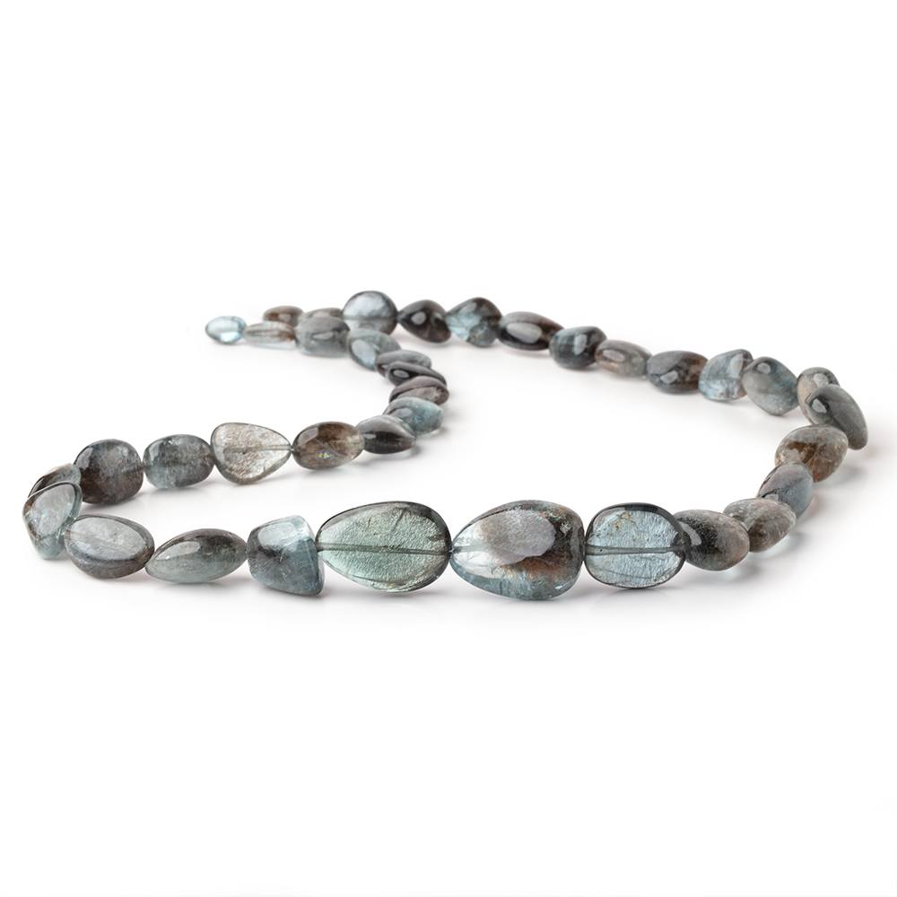 10-25mm Copper Moss Aquamarine Plain Nugget 23 inch 38 Beads AAA (ONLINE ORDER ONLY)