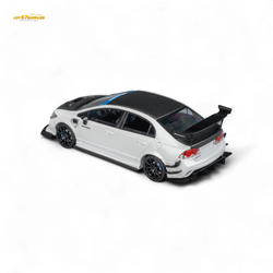 (Pre-Order) Microturbo Honda Civic Type R FD2 Spoon Sports - Metallic White 1:64 (Online Order Only)