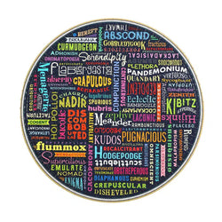 100 Great Words 500 Piece Round Jigsaw Puzzle eeBoo (ONLINE ORDER ONLY)