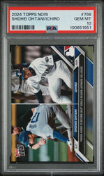 Graded 2024 Topps Now Shohei Ohtani/Ichiro #768 Baseball Card PSA 10 Gem Mint