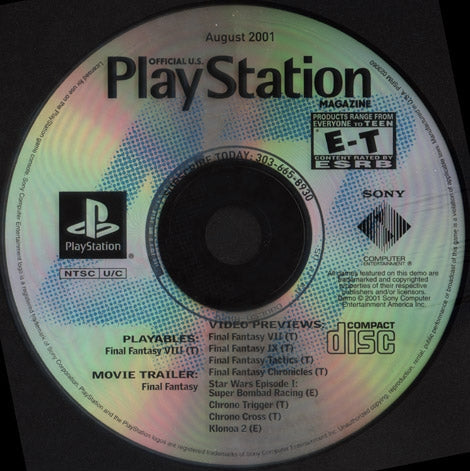 Playstation Magazine August 2001 Demo Disc (Playstation) (ONLINE ORDER ONLY)