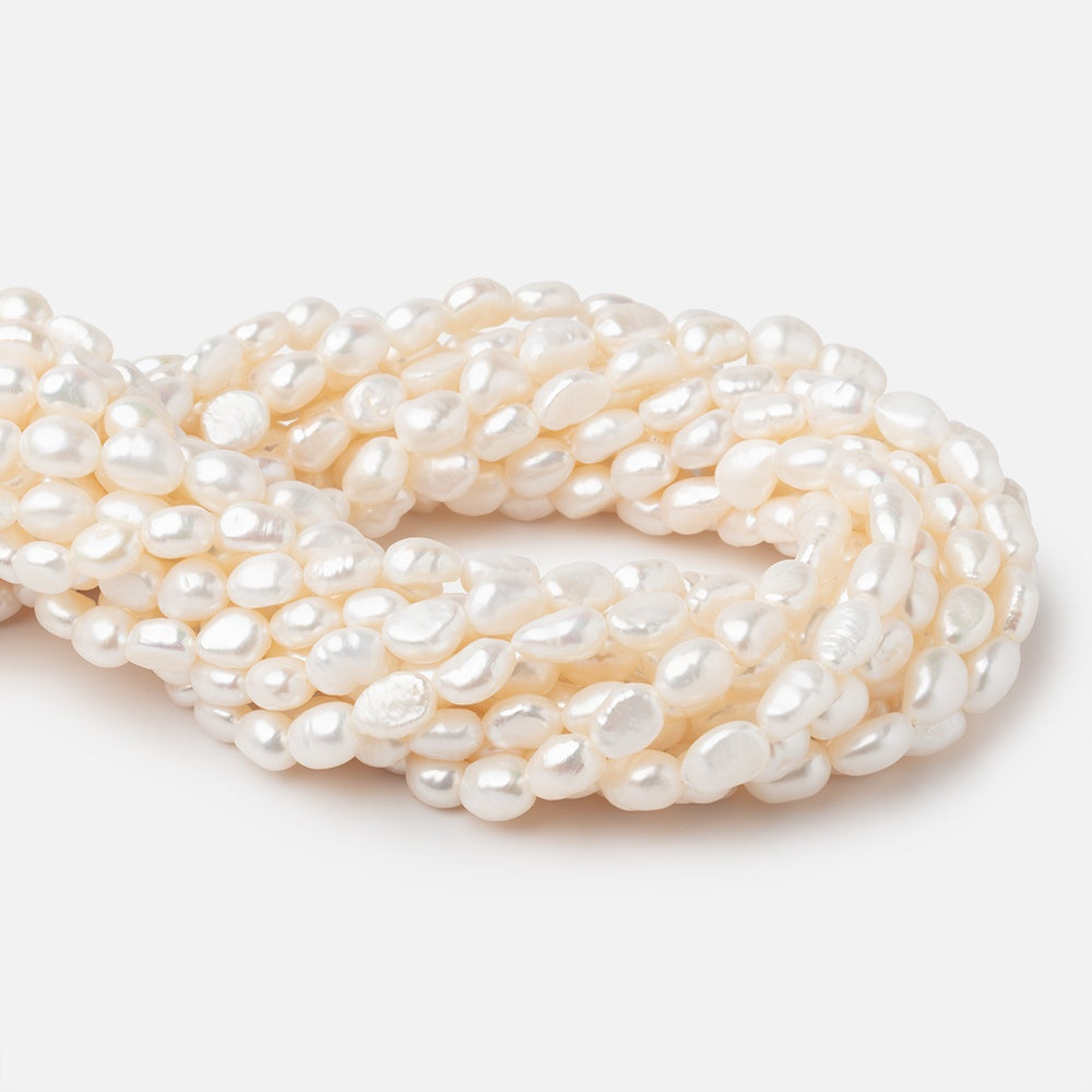 7x6.5-10x7mm Creamy White Baroque Freshwater Pearl 16 inch 35 Beads (ONLINE ORDER ONLY)