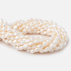 7x6.5-10x7mm Creamy White Baroque Freshwater Pearl 16 inch 35 Beads (ONLINE ORDER ONLY)