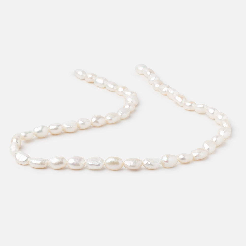 7x6.5-10x7mm Creamy White Baroque Freshwater Pearl 16 inch 35 Beads (ONLINE ORDER ONLY)