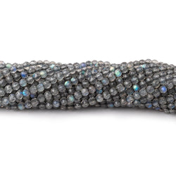 2.3mm Labradorite Micro Faceted Rounds 12.5 inch 136 beads (ONLINE ORDER ONLY)