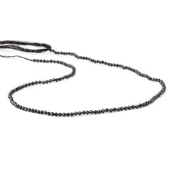 2.2mm Black Spinel micro-faceted rounds 13 inch 175 beads AAA (ONLINE ORDER ONLY)