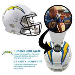 Los Angeles Chargers NFL Mini Helmet - Picture Inside (Online Order Only) (ONLINE ORDER ONLY)