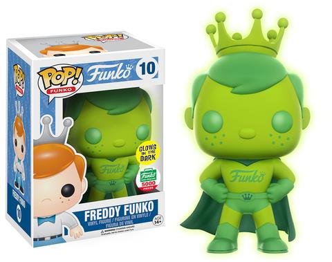 Freddy Funko (Superhero, Green Gamma Glow) 10 - Funko Shop Exclusive/5000 Made [light damage] (Online Order Only)