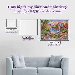 Diamond Art Club – Mill Pond Sanctuary Diamond Painting (Square Drill, 38.5" x 27.6") (ONLINE ORDER ONLY)