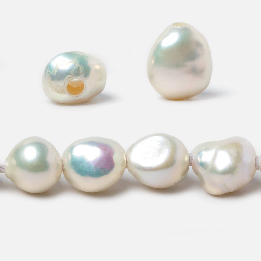 10mm-12mm Cream   Baroque Large Hole Pearls 15 in. 33 pcs (ONLINE ORDER ONLY)