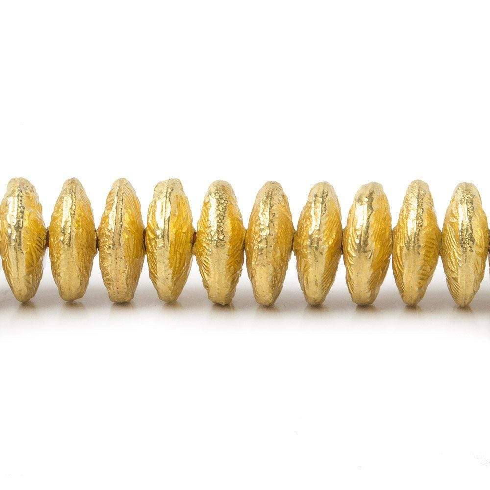 10mm 22kt Gold Plated Copper Disc with Crosshatch Pattern 8 inch 52 pieces (ONLINE ORDER ONLY)