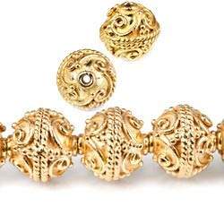 10mm 22kt Gold Plated Copper Round, Twisted Rope and Wave Design *DISCONTINUED* (ONLINE ORDER ONLY)
