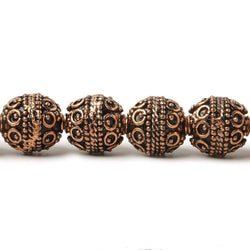 10mm Antiqued Copper Beads Roval Persian 8 inch 19 pcs