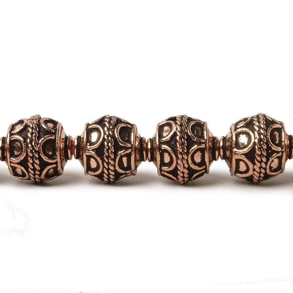 10mm Antiqued Copper Beads Roval Simple Arch 8 inch 18 pcs (ONLINE ORDER ONLY)