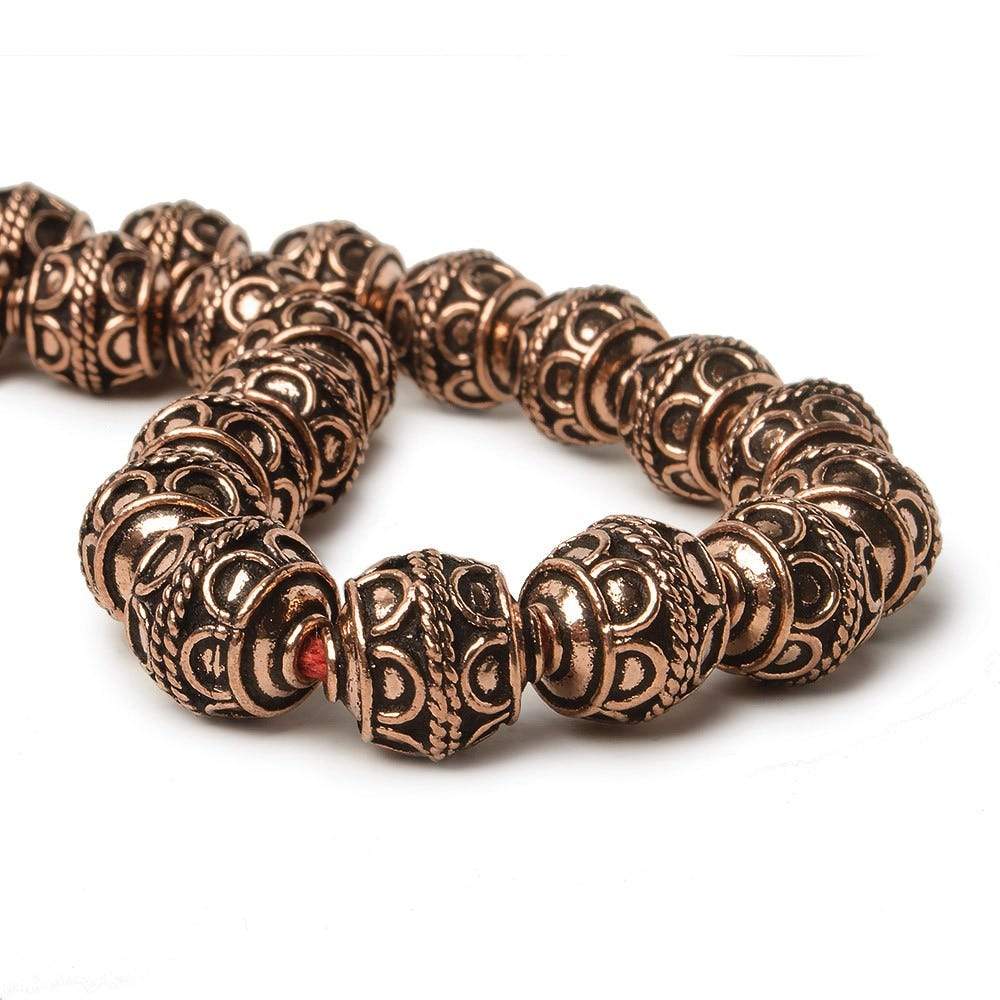 10mm Antiqued Copper Beads Roval Simple Arch 8 inch 18 pcs (ONLINE ORDER ONLY)