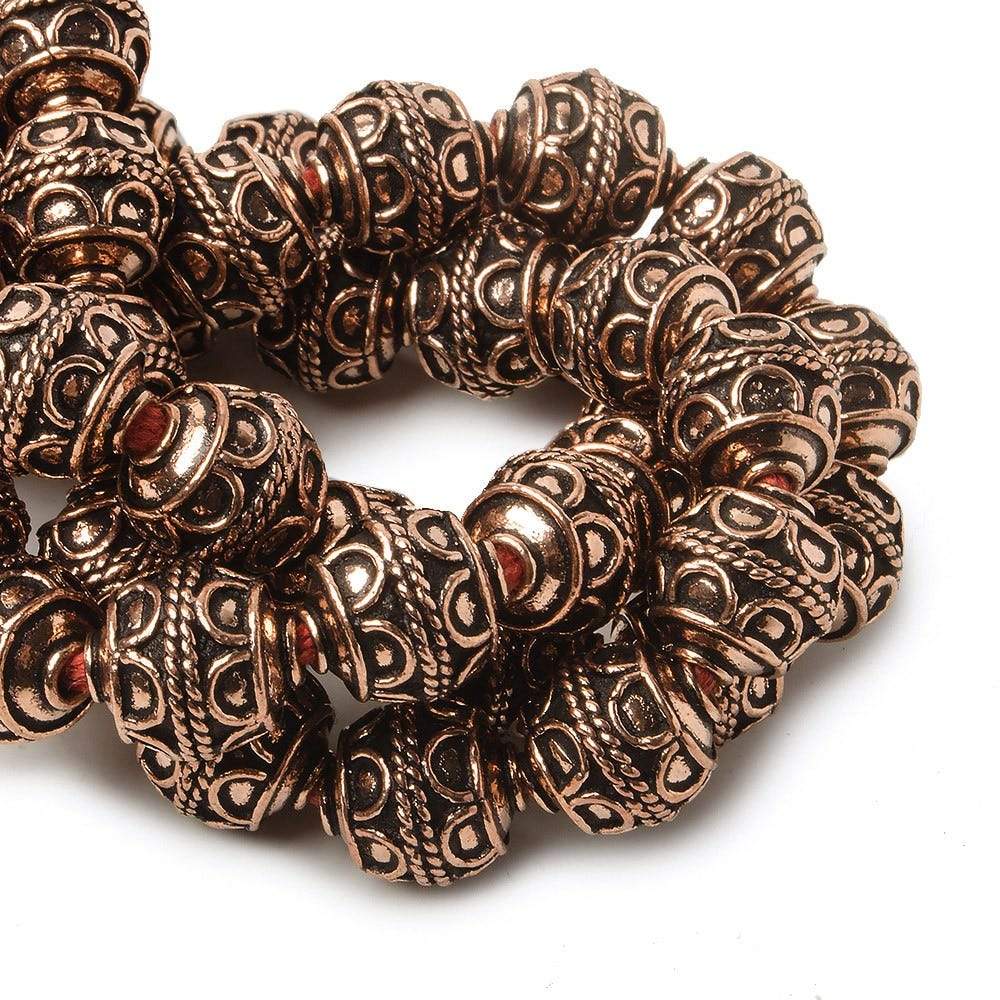 10mm Antiqued Copper Beads Roval Simple Arch 8 inch 18 pcs (ONLINE ORDER ONLY)