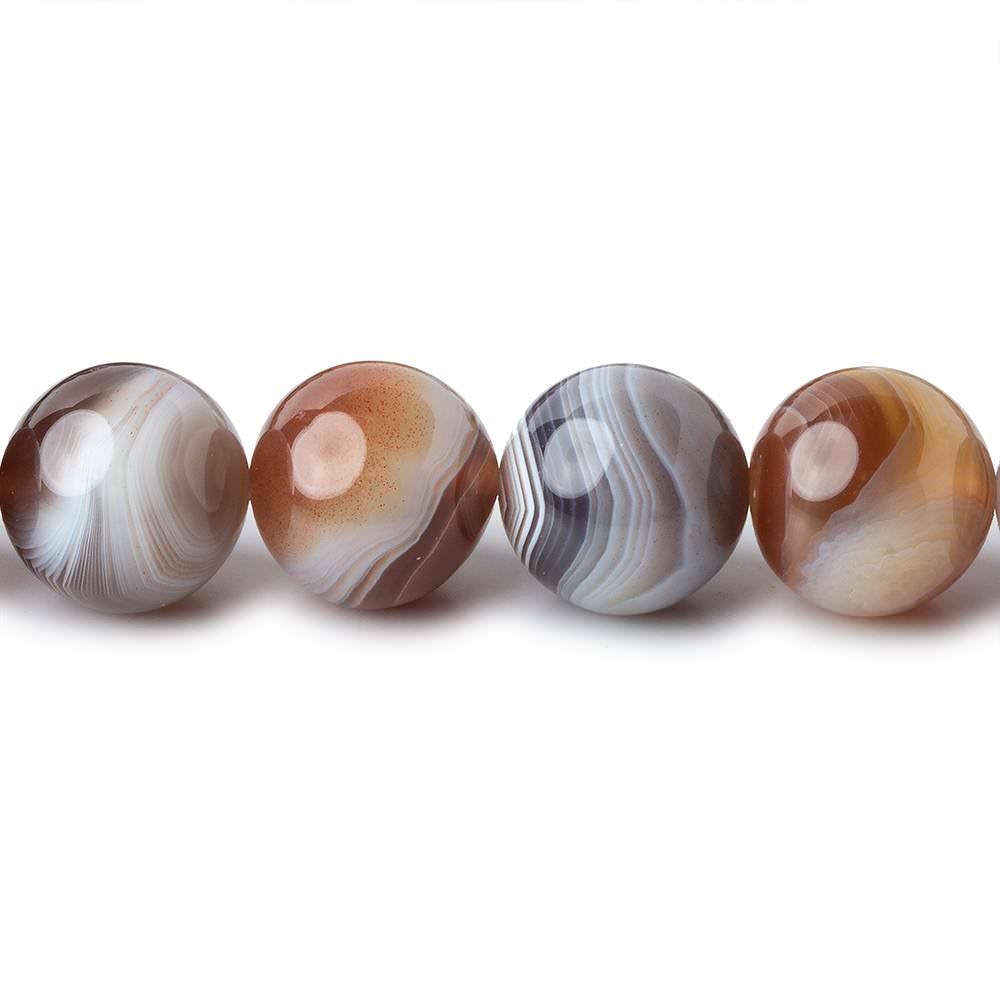 10mm Botswana Agate plain round beads 16 inch 39 pieces AAA (ONLINE ORDER ONLY)