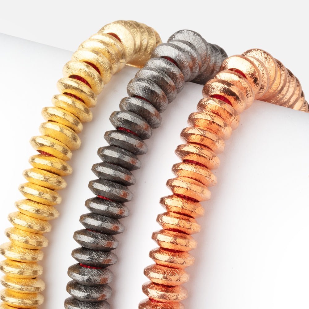 10mm Brushed Large Hole Disc Beads (ONLINE ORDER ONLY)