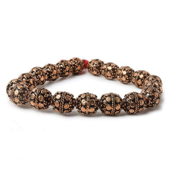 10mm Copper Bead Bead Round Dots 8 inch 18 pcs