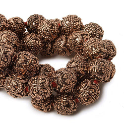 10mm Copper Bead Bead Roval Edwardian 8 inch 18 pcs