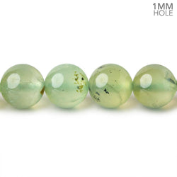 10mm Dendritic Prehnite plain round large hole beads 15.5 inch 41 pieces AA (ONLINE ORDER ONLY)