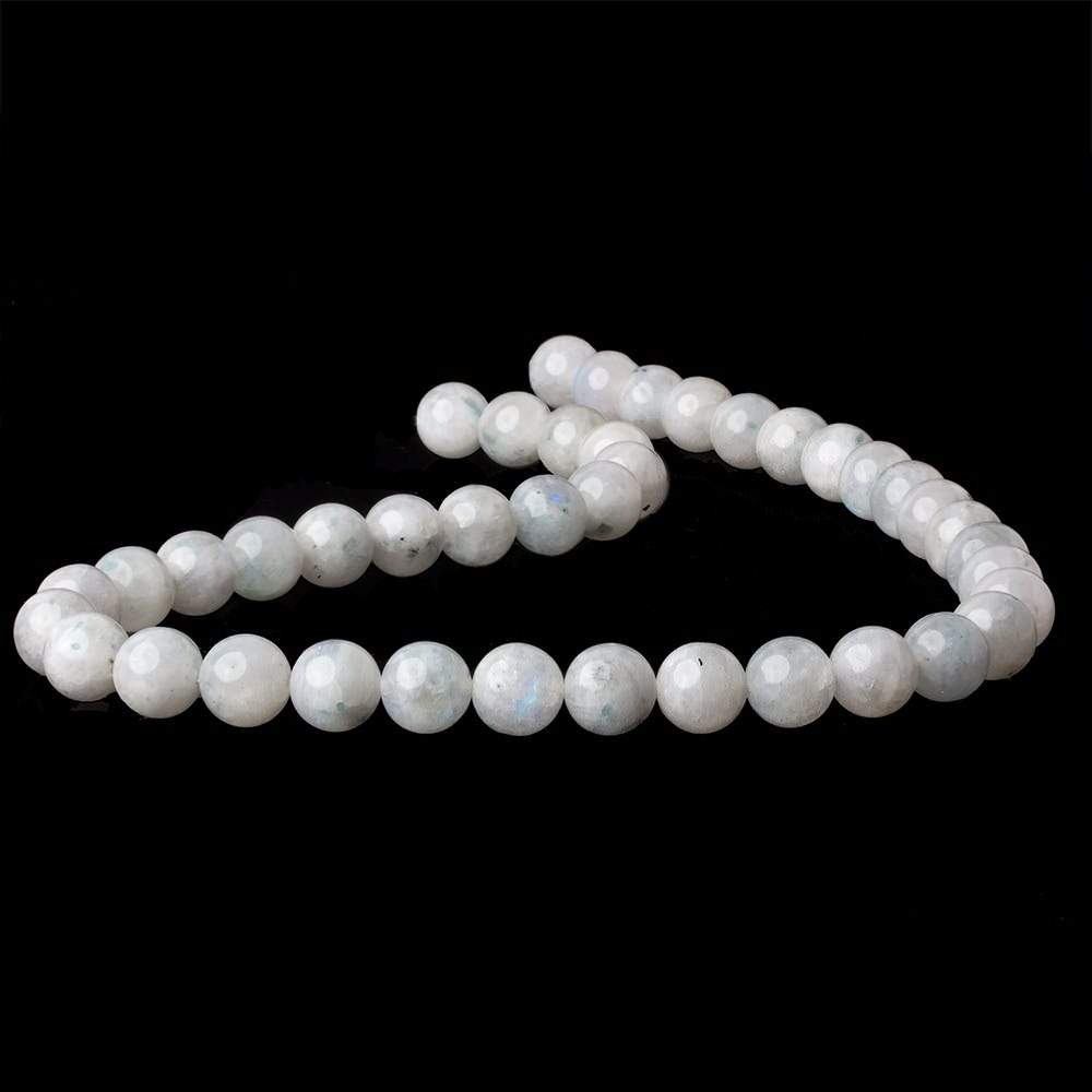 10mm Dendritic Rainbow Moonstone plain rounds 16 inch 40 beads A (ONLINE ORDER ONLY)
