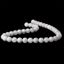 10mm Dendritic Rainbow Moonstone plain rounds 16 inch 40 beads A (ONLINE ORDER ONLY)