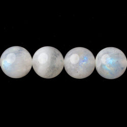 10mm Dendritic Rainbow Moonstone plain rounds 16 inch 40 beads A (ONLINE ORDER ONLY)