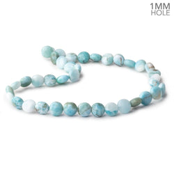 10mm Larimar Plain Coin Beads 15 inch 39 pieces AA 1mm Large Hole (ONLINE ORDER ONLY)