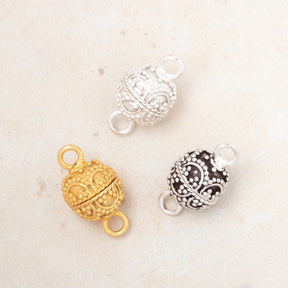 10mm Miligrain Arch Design Magnetic Clasp 1 piece (ONLINE ORDER ONLY)