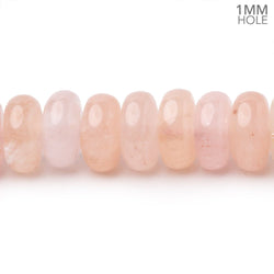 10mm Morganite Plain Rondelle Beads 16 inch 75 pieces AA 1mm hole (ONLINE ORDER ONLY)