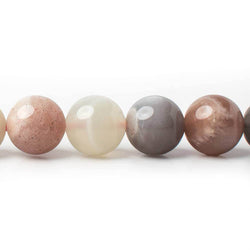 10mm Multi-color Moonstone plain round beads 16 inch 41 pieces AA Grade (ONLINE ORDER ONLY)