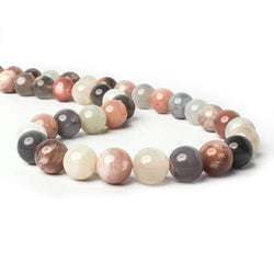 10mm Multi-color Moonstone plain round beads 16 inch 41 pieces AA Grade (ONLINE ORDER ONLY)